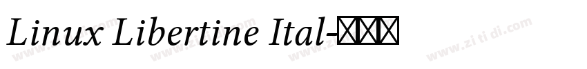 Linux Libertine Ital字体转换 Linux Libertine Ital字体转换